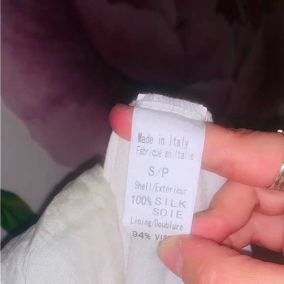 🪽100% SILK white dress🪽H TREND BRAND 🦋 from Italy. - Picture 8 of 8